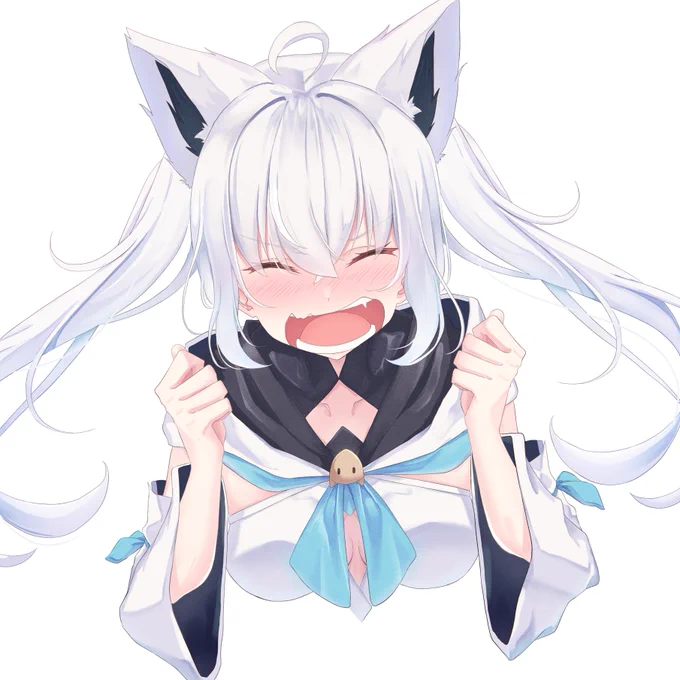 いろんな表情のフブちゃん(再掲)#絵フブキ 
