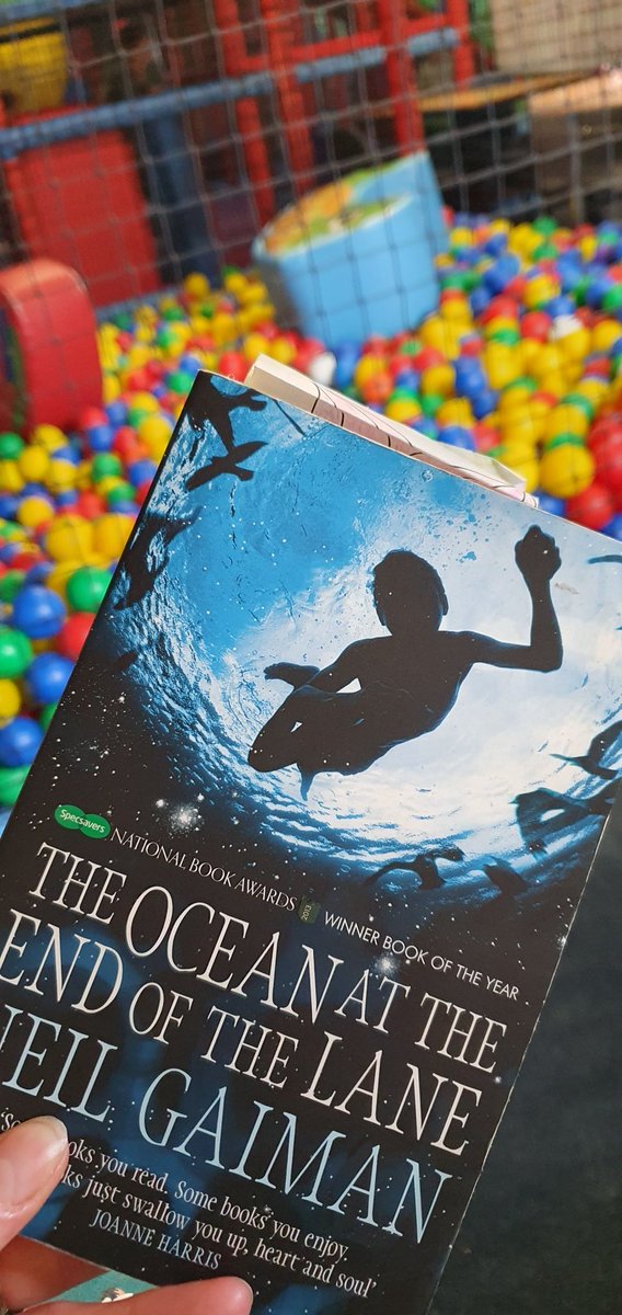 Sunday morning, kids in soft play hell so I'm escaping elsewhere with <a href="/neilhimself/">Neil Gaiman</a> ...