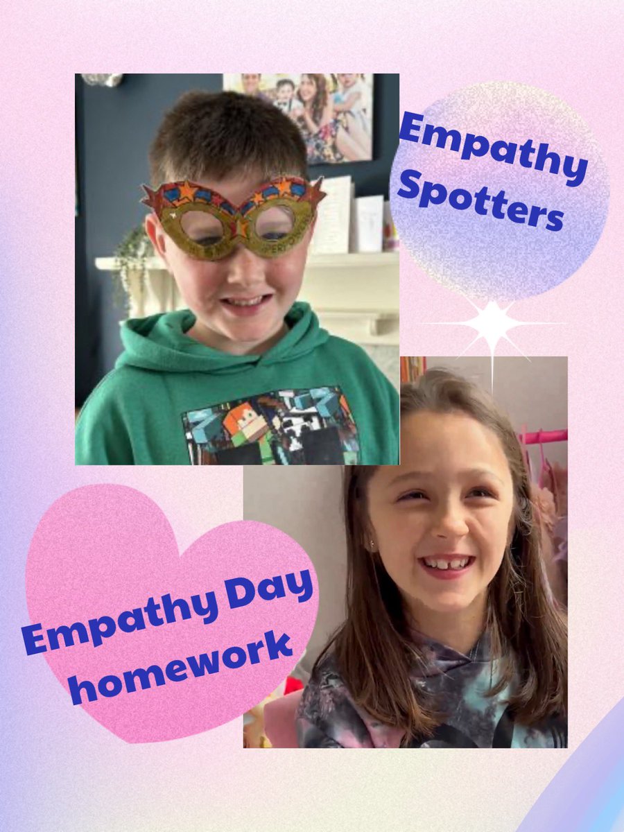 Year1PDCS's tweet photo. William’s uploaded his fantastic #EmpathyDay homework to #J2e. He’s been an empathy spotter with his glasses and videoed an empathy conversation with his sister describing how it’s important to be kind and a good friend. We look forward to seeing more homework! @EmpathyLabUK https://t.co/q3T3o1yZ9i