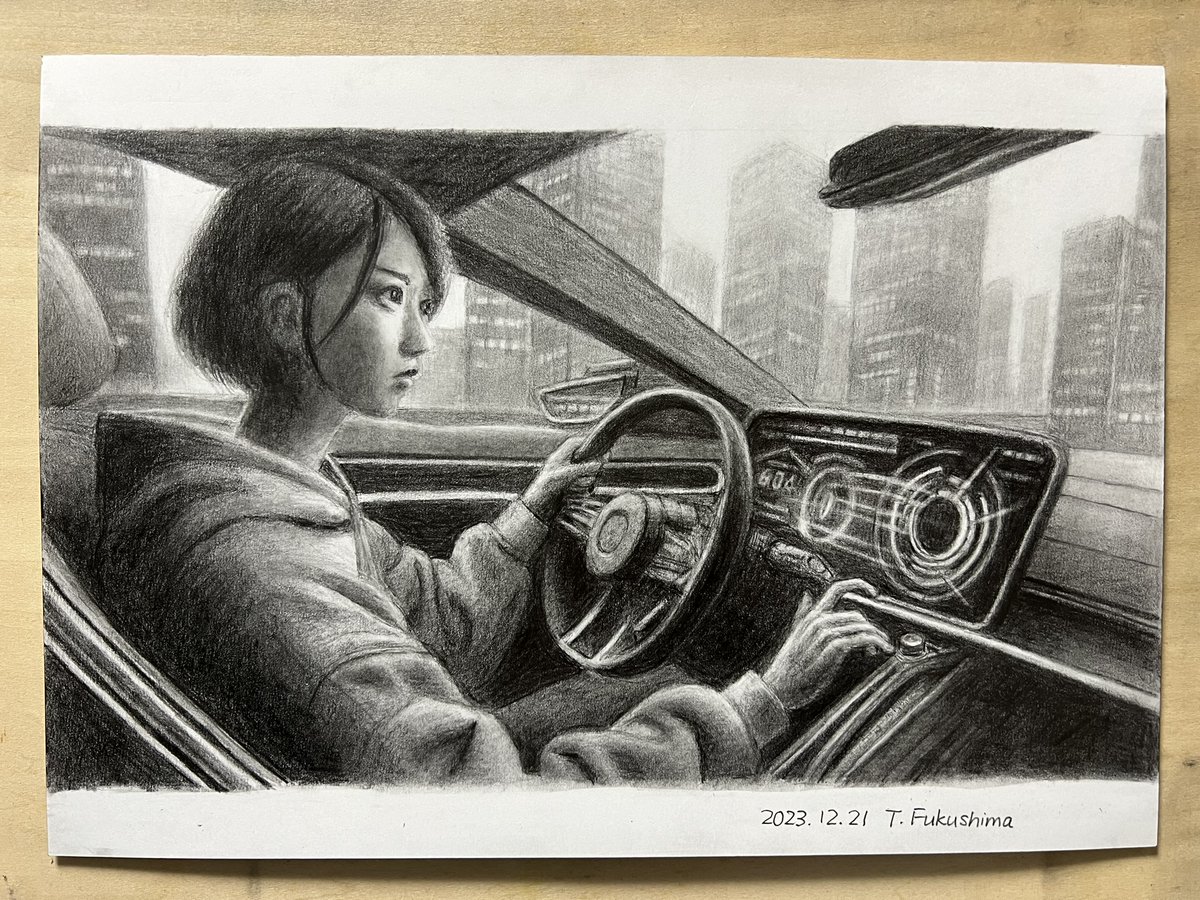 fudao3's tweet photo. 以前から鉛筆画を描いていますが、最近は画像生成AIで試行錯誤的に下絵を作って、それをもとに鉛筆で描くということをやっています。 #鉛筆画 #画像生成AIで下絵 https://t.co/avdQPN6J4m