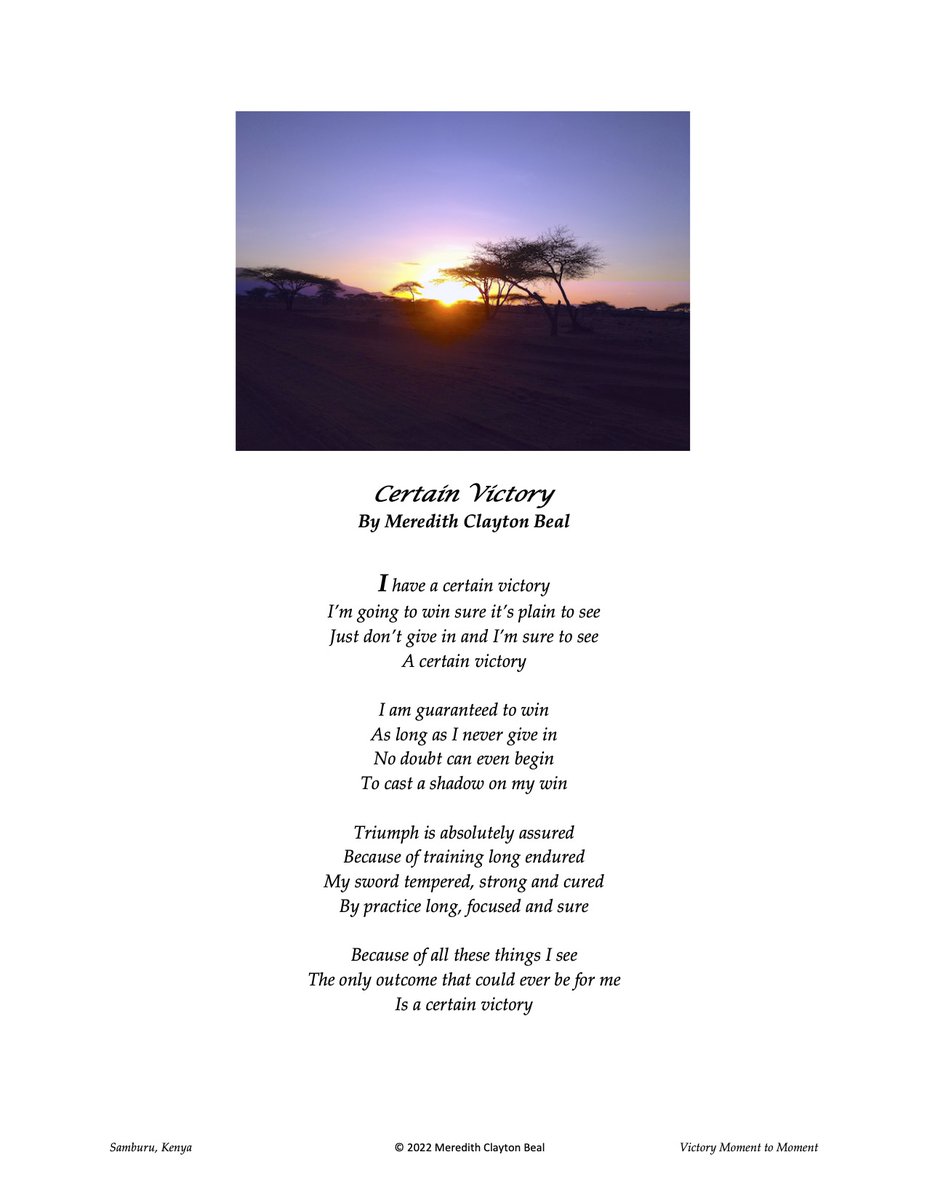 MeredithCBeal's tweet photo. Victory  Moment to Moment the sequel 2 my book Victory Every Day hit the streets today. A collection of pics from some of the 60+countries I've visited set to poetry.  Available in hardback and paperback at https://t.co/OtZJasOvT2  DM me if you want a PDF for $5 https://t.co/Yndo0vMUfg