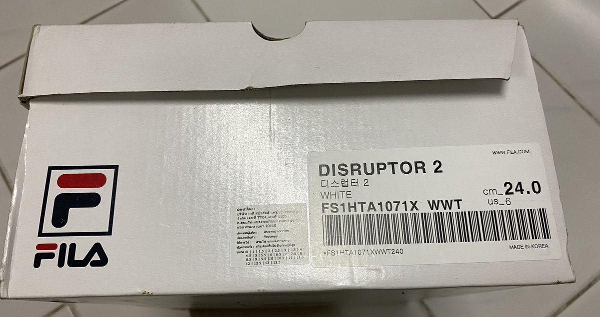 defbjp's tweet photo. 📌ส่งต่อรองเท้าFila Disruptor 2 ของแท้💯% Size US 6  24cm ขาย 500฿ รวมส่งค่าา ทักมาสอบถามหรือดูสภาพรองเท้าเพิ่มเติมได้นะคะ 🙇🏻‍♀️#FILA #ส่งต่อรองเท้า #รองเท้ามือสอง #ส่งต่อ #รองเท้าผ้าใบมือสอง #รองเท้าผ้าใบ #รองเท้าผ้าใบมือสองของแท้ #รองเท้าfila https://t.co/A2IIPD0N6n
