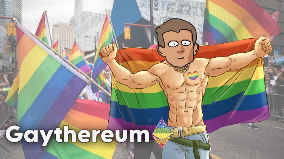 At the $GAYTH Pride Parade with Gaythereum 🏳️‍⚧️🏳️‍🌈
