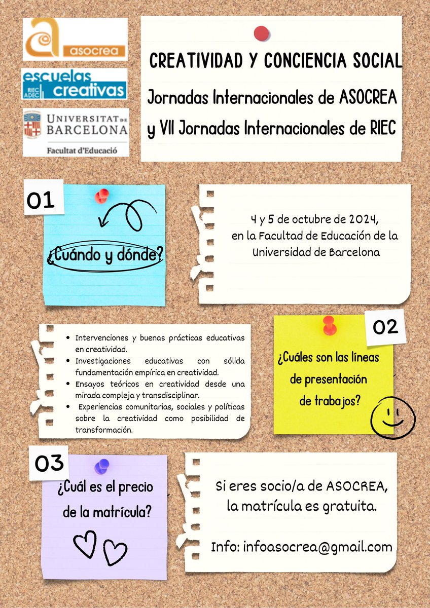 ASOCREA's tweet photo. Aquí va un adelanto de las Jornadas Internacionales de ASOCREA.
Pronto enviaremos toda la información detallada.
¡Reserva estas fechas en tu agenda! #creatividad #jornadas #asocrea https://t.co/ujGLQwY18t