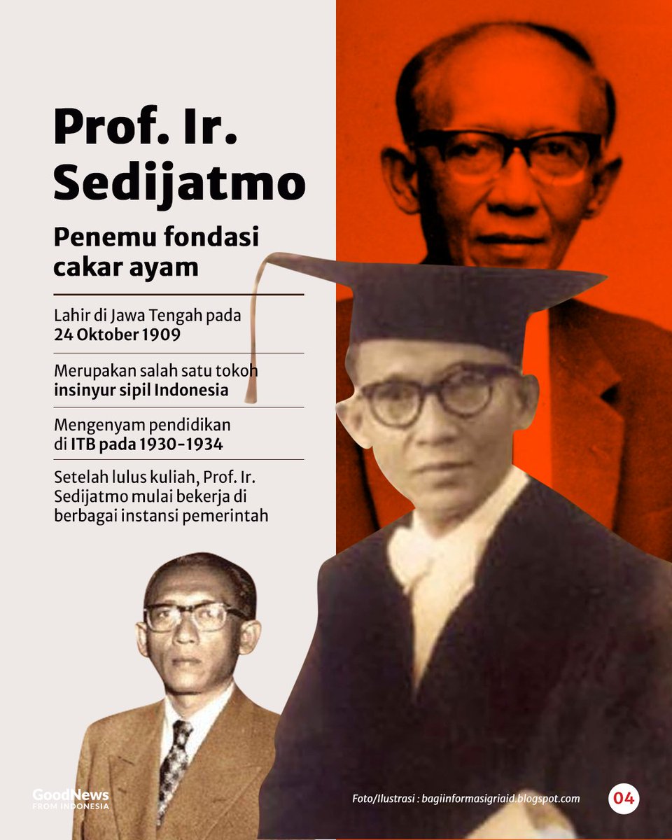 GNFI's tweet photo. Sedyatmo dilahirkan di desa Karangpandan, Jawa Tengah Ahad Kliwon tanggal 24 Oktober 1909 sebagai putra ketiga Raden Mas Panji Hatmo Hudoyo (cucu Mangkunegoro III-Surakarta) dengan R. Ayu. Sarsani Mangunkusumo. Sedyatmo memiliki nama kecil Raden Mas Sarwanto. 

Saat berusia beberapa bulan, ia sakit cukup lama yang membuatnya harus mengganti nama. Orang tuanya kemudian memberikan nama baru R.M Sedyatmo. Nama Sedyatmo diambil dari kata Sedia dan Atmo yang artinya sedia, sanggup atau mau dan Atmo yang artinya anak.