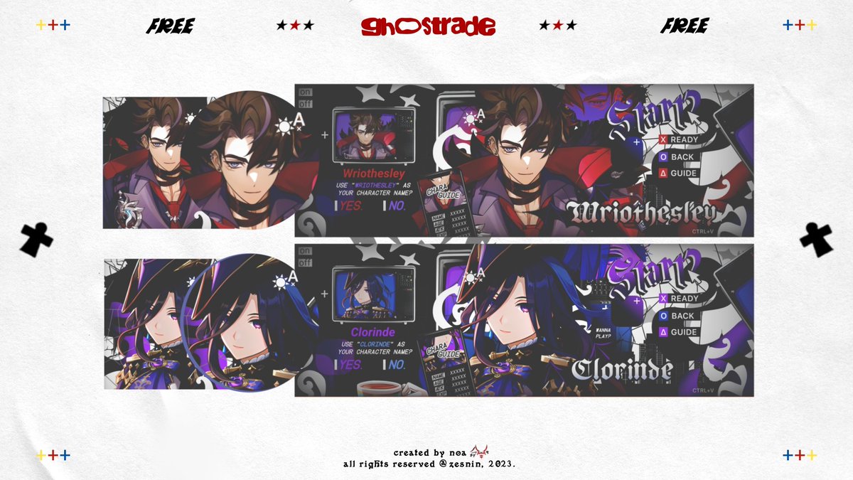 ☆ any interaction are highly appreciated!

{ GIVEAWAY ALERT }
greetings! noa ada 2 FREE LAYOUT Wriothesley dan Clorinde yang udah dijajanin sama kak anon, details cek ALT yaa! 🤍

[ #zonauang ]