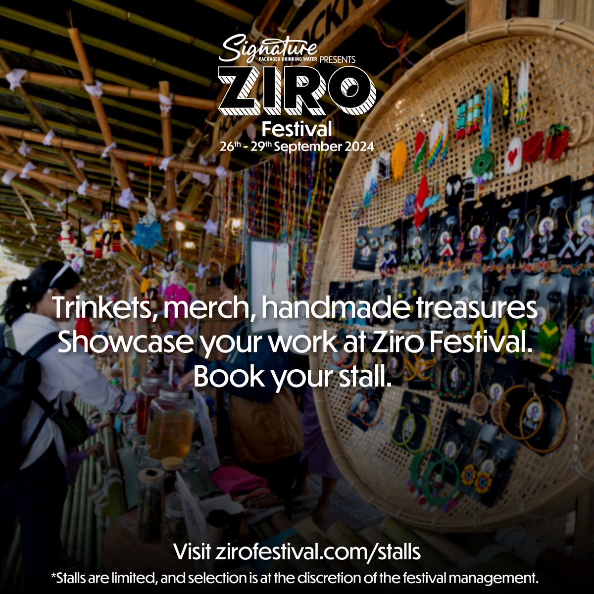 📢Secure your food and merch stalls at the #ZiroFestival2024.🎨🧶💼📿

Visit zirofestival.com/stalls

#ZiroFestival #ZiroMagic