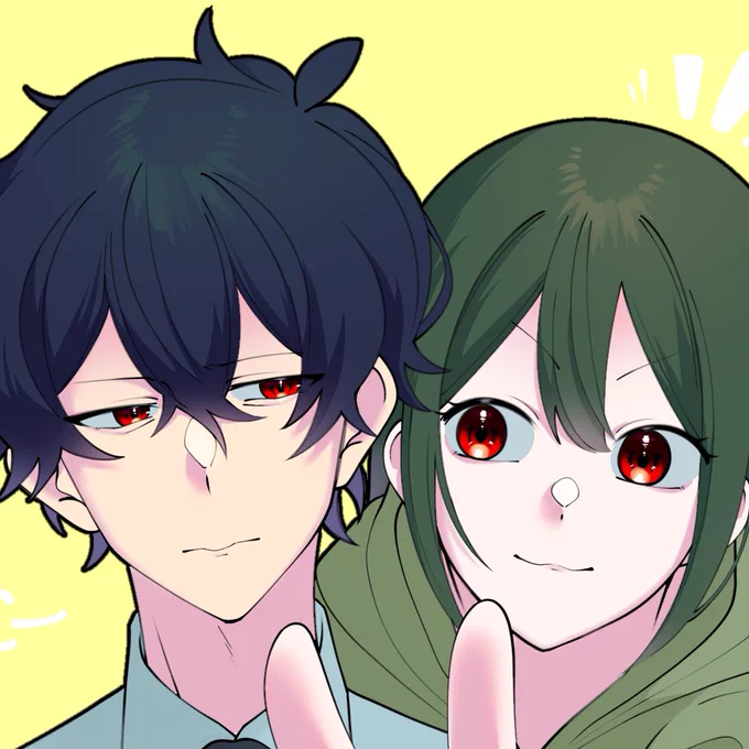 あの……よければでいいので…… この二人、どっちかでもいいので描いてくれると嬉しいです