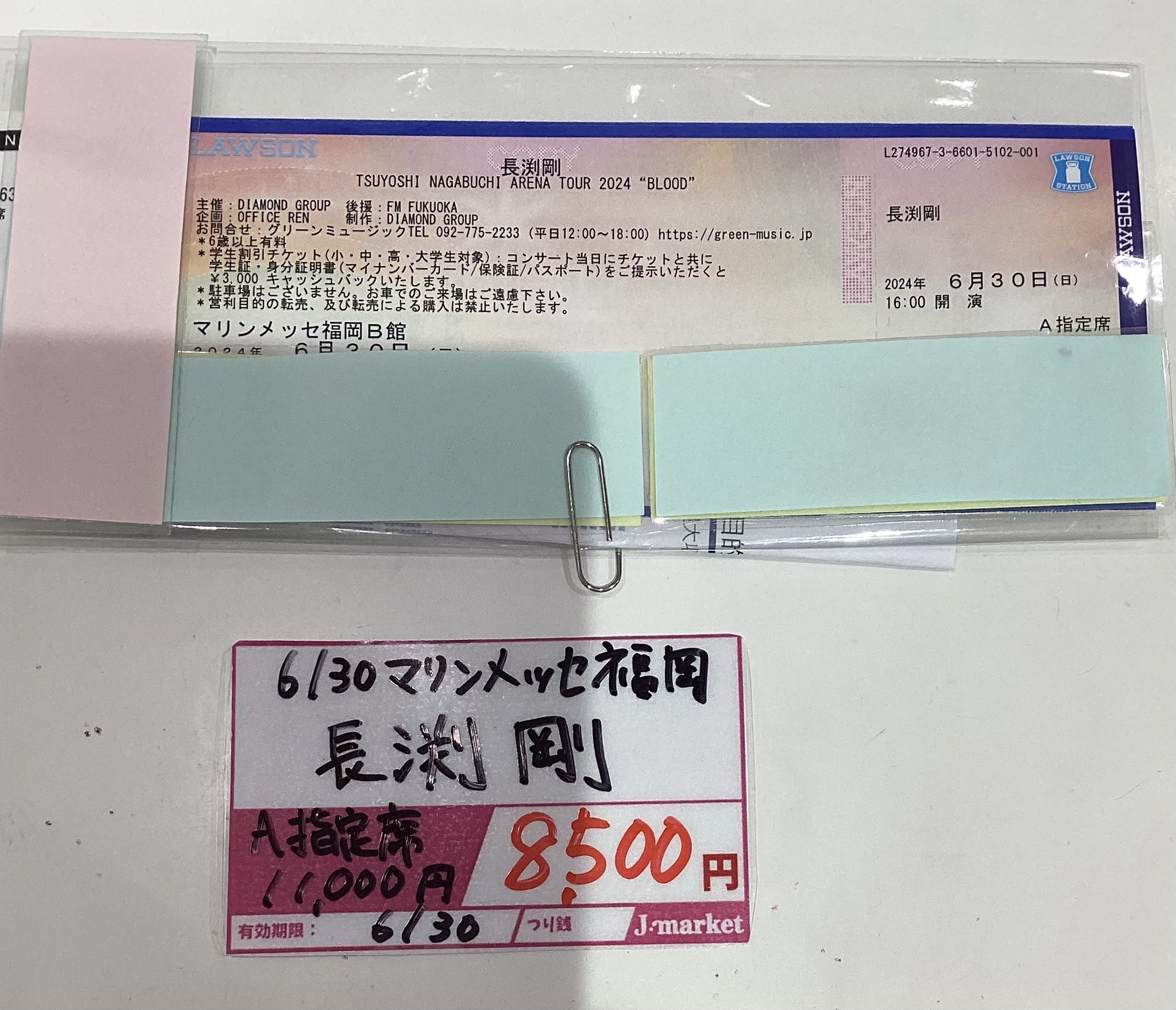 長渕剛コンサートチケットS席2枚 2024年10月19日（土曜日）有明