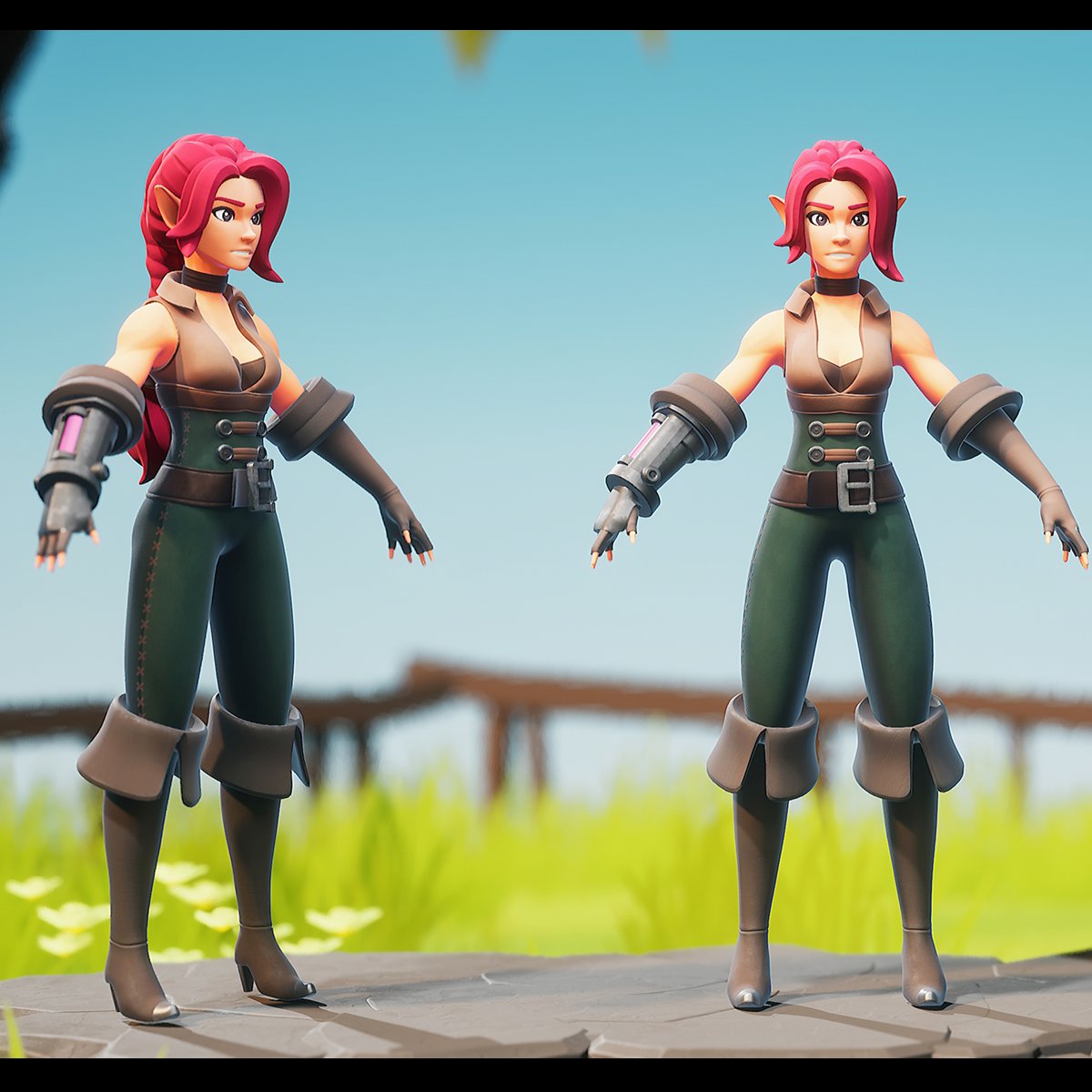 thehowlord's tweet image. some of the work I did on #metarunner season 3 ! i was responsible for modelling the characters which was v fun #glitchproductions #3dart