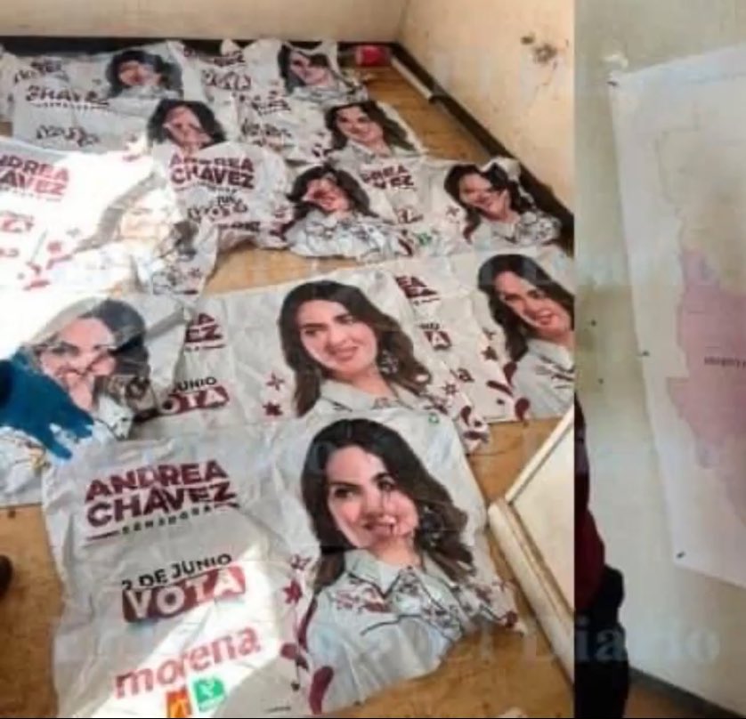 abrahamendieta's tweet photo. 🚨De este tamaño es el miedo de los panistas en Chihuahua.

Fiscalía encuentra casa de operación en Chihuahua con cientos de lonas de @AndreaChavezTre arrancadas y destruidas. https://t.co/Weprt3aUsb