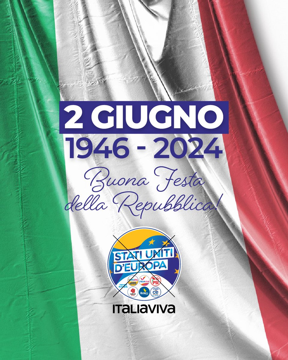 78 anni fa, il 2 giugno 1946, gli italiani scelsero la Repubblica.
La celebriamo oggi, unita, democratica, fondata sul lavoro. Viva l’Italia!