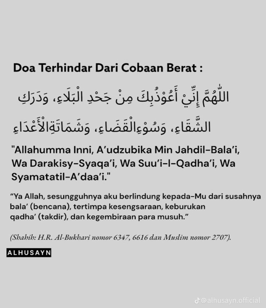 Doa terhindar dari cobaan berat🤲