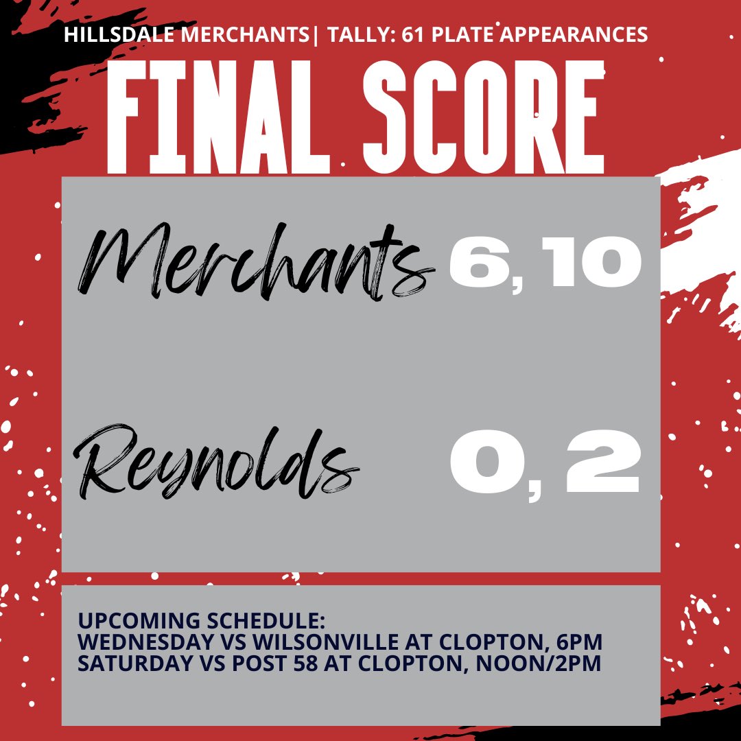 Hillsdale Merchants American Legion Baseball tweet media