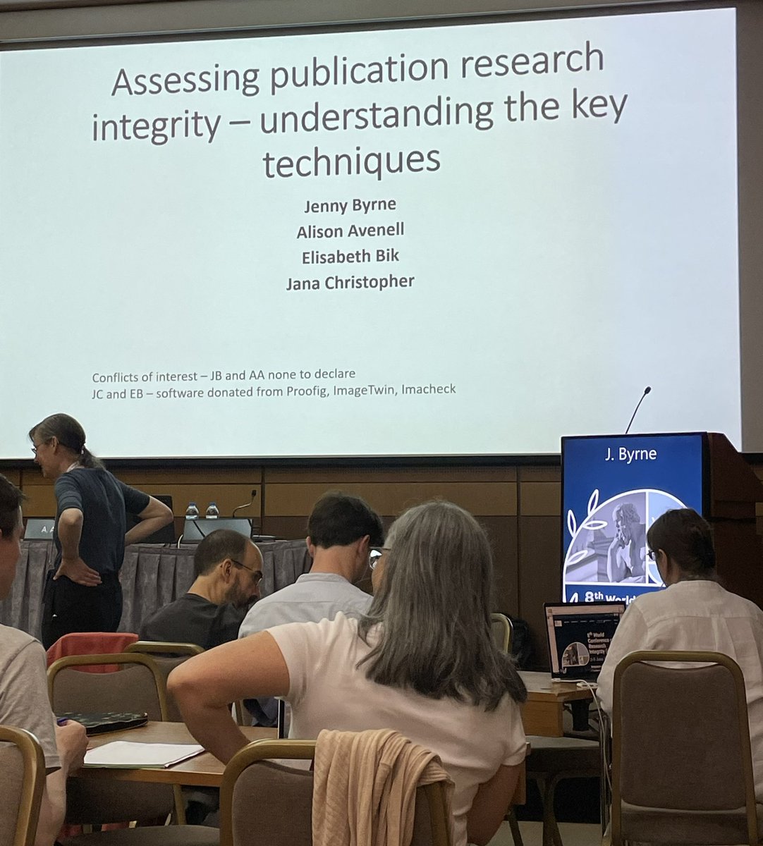 SusannaASansone's tweet photo. On a very hot day in Athens 🥵 the pre-meeting #WCRI2024 workshops start! I follow the one on #researchintegrity in #publications - techniques and how to investigate it ➡️ https://t.co/oBczBxVItL #researchpractices #journal #publishers https://t.co/VUnsAnBNaj