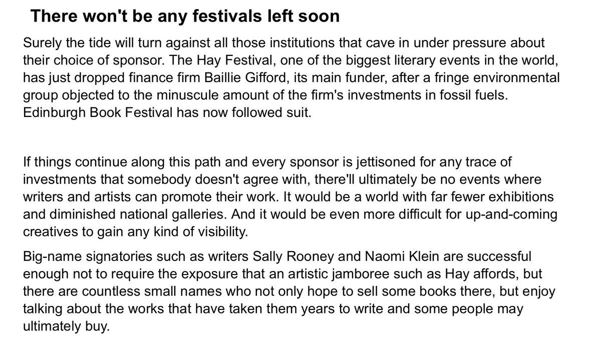 ballater6's tweet image. Have to say I agree with this- @hayfestival #literaryfestivals - plenty of excellent struggling authors who rarely get the exposure that the well known authors do.
