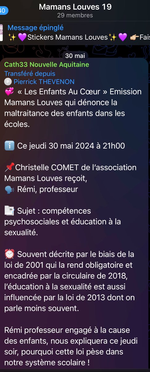 EuroParentalNet's tweet photo. Encore Éducation sexualité à l’école au travers prisme factieux des Mamans Louves et du professeur de musique Rémi (secondaire @AcAixMarseille p-ê Martigues) ex #AntiMasques comme souvent ces antitoux sont restés branchés sur l’espace temps #Covidiots 2020/2021 là Farida Beghou! https://t.co/dNSMTYK7G1