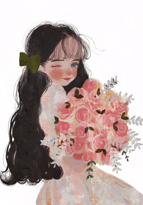 「flower white dress」 illustration images(Latest)