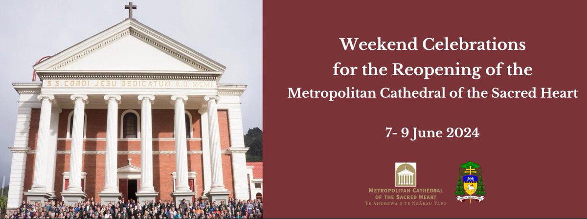 Three days of celebrations to mark the much-awaited reopening of the Metropolitan Cathedral of the Sacred Heart in Wellington will take place this coming weekend from Friday 7 to Sunday 9 June. Details: catholic.org.nz/news/media-rel…