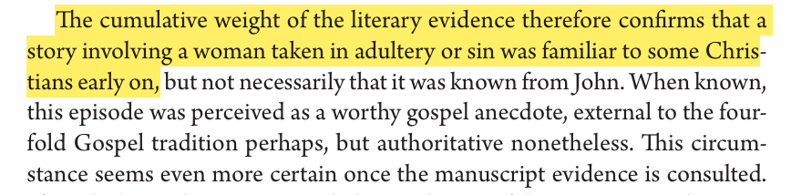 David George (@hypatiusbrontes) on Twitter photo @snythoughts <a href="/TahaNaqvi114/">Ibn Asad</a> There is a problematic confusion between textual authenticity and historical authenticity here. It was a later textual addition to the text of the Gospel, sure: however, the very story or incident is attested in early Christian literature (including Papias - ca. 110 CE). @snythoughts <a href="/TahaNaqvi114/">Ibn Asad</a> There is a problematic confusion between textual authenticity and historical authenticity here. It was a later textual addition to the text of the Gospel, sure: however, the very story or incident is attested in early Christian literature (including Papias - ca. 110 CE).