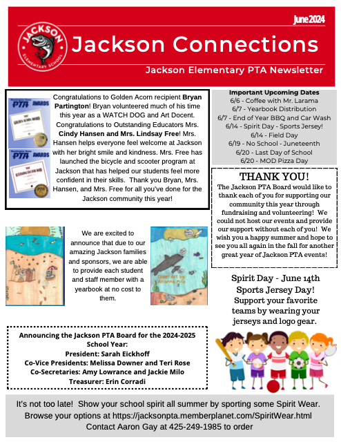 JacksonElemPTA's tweet photo. Check out what's happening in June! https://t.co/a9LVK0v23g