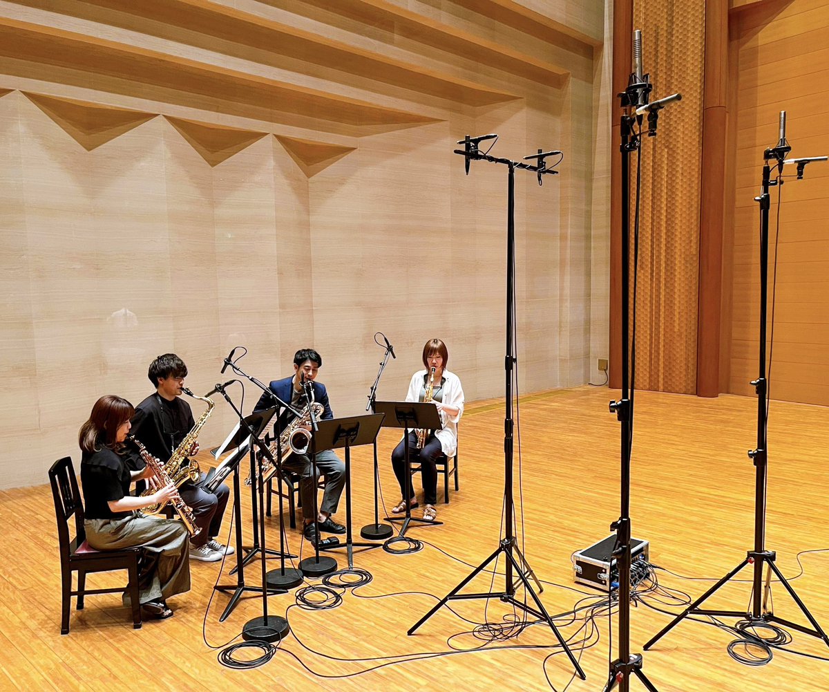 数日前のことですがNew moon Saxophone QuartetのCDレコーディング、初日終了💿

2日目はまた数日後🎤