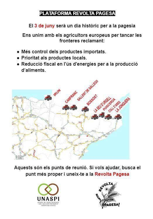 Des del Consell de la República, donem tot el nostre suport a la concentració de la #RevoltaPagesa del pròxim dilluns, 3 de juny.

🚜 Cal protegir les activitats agràries i ramaderes de Catalunya. Defensem, dignifiquem i valorem la nostra pagesia.