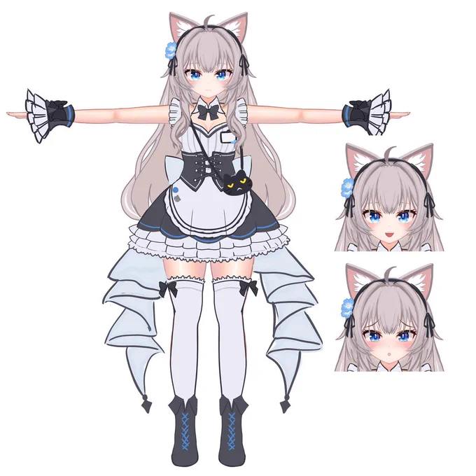 今回VRChat向けアバターのキャラクターデザイン、テクスチャ制作させていただきました販売開始をお楽しみに#AVAKIN_3D#Vanilla_3D#nekonoteArtWorks 