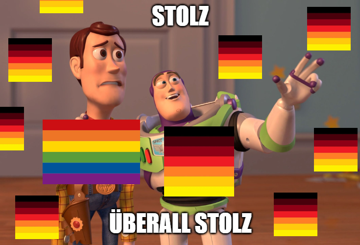 Slaypnir2's tweet photo. @fd_bxn161 Ihr habt damit angefangen und seit trotz staatlich finanzierter NGOs und einem gefügigen Medienkartell baden gegangen.
Es gibt kein Morgen für den #ProdeMonth.
Der #Stolzmonat ist unser Sieg, der Juni ist jetzt unser Monat, schwarz Rot Gold unser Symbol 😁 https://t.co/o2esmRsaC2