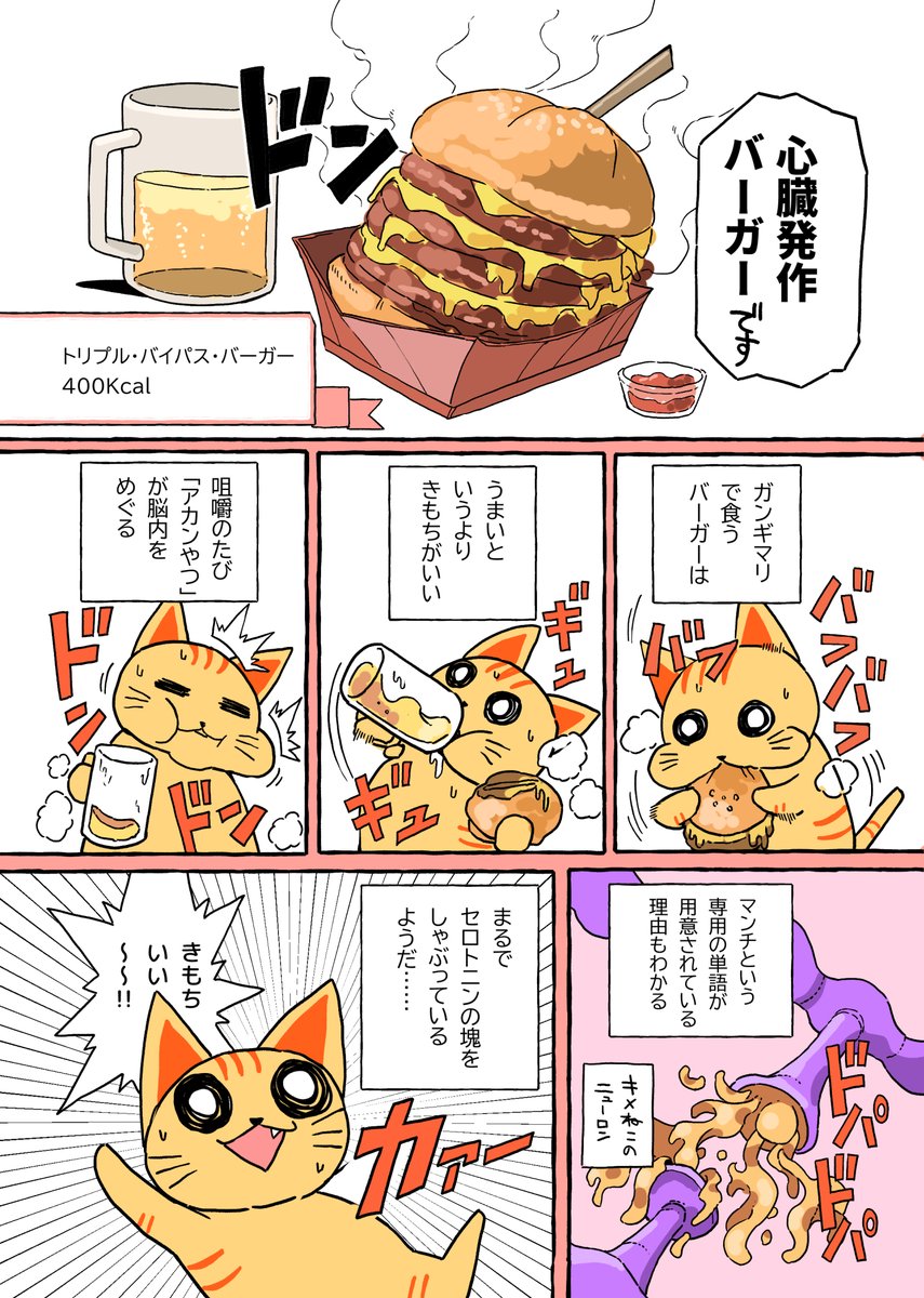心  臓  発  作  バ  ー  ガ  ー  か  ら  逃  げ  る  な
