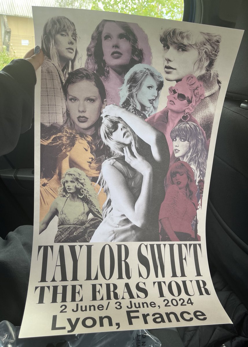 The Eras Tour poster for Lyon #TaylorSwift #LyonTSTheErasTour
