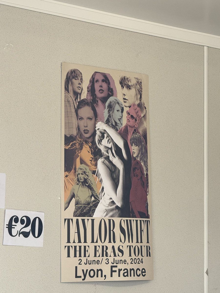 Taylor Swift The Eras Tour Poster Lyon,② Taylor Swift The Eras Tour Lyon, France Poster