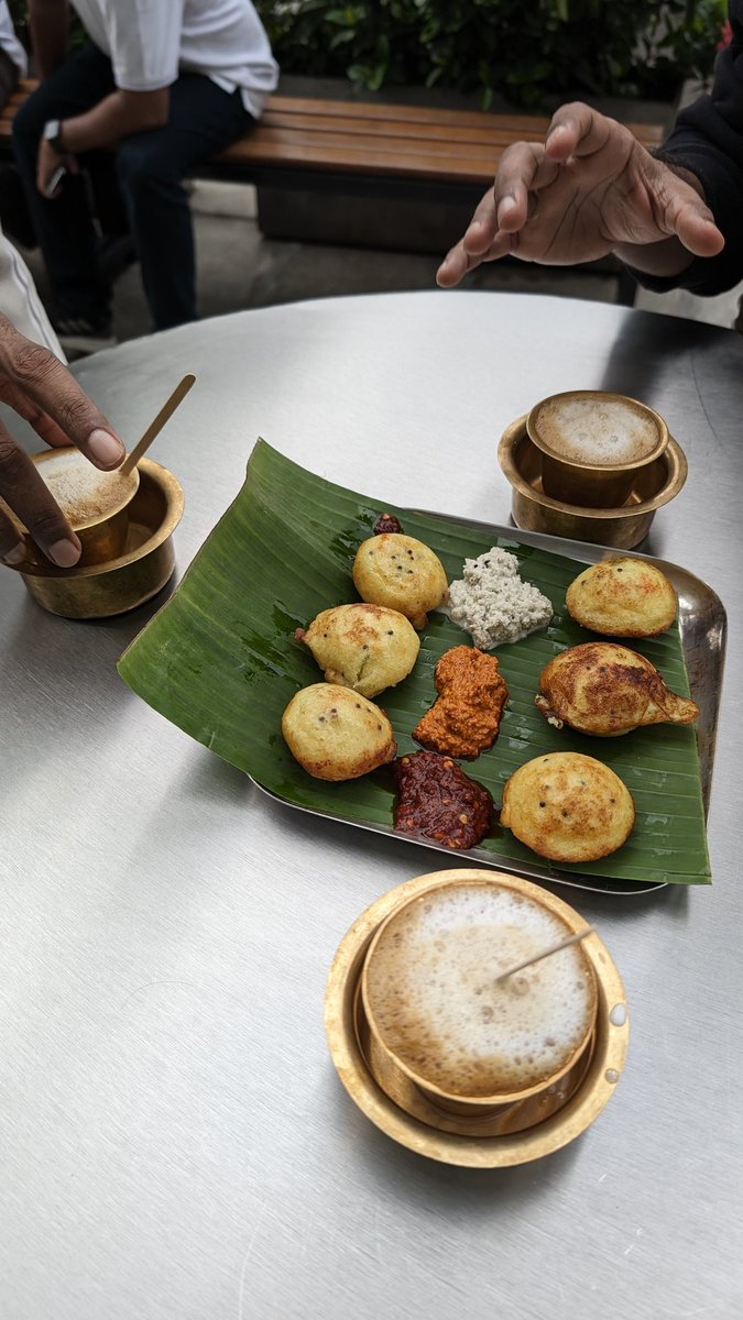 arjunshine1's tweet photo. Paniyaram  - A South Indian dish made of rice batter with Filter coffee. #idelicafe #ernakulam #kerala #shotongoogle #googlepixel https://t.co/Oxp0onteLE