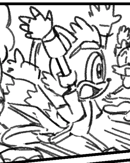 Here's a few IDW Sonic issue 69 thumbnail doodles I wanted to share bc I think they're pretty funny. Spoilered in case anyone still hasn't read it! 