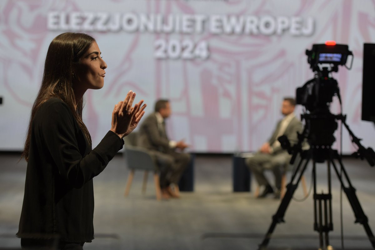 BA_MLT's tweet photo. Thanks for following the political interviews for the European Parliament Election 2024. 
Join us tomorrow for the second part of the interviews led by Liam Carter. 
The video includes sign language interpretation.
https://t.co/dRybQaDsvs https://t.co/sJj1hny2I7