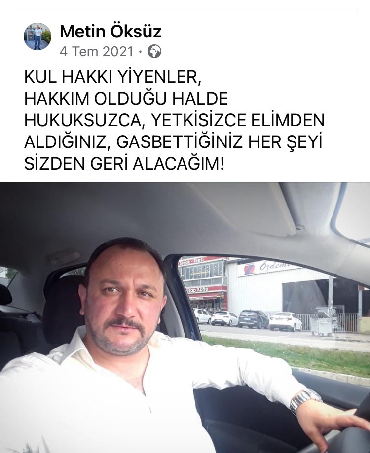 Metin Hoca , eşi ve 2 çocuğu için kahreden zamanlardı. Ömrünü verdiğin dava arkadaşların tarafından . Bursalı bir Ocak Genel Başkanının talimatıyla çocuk tecavüzcüsü olarak ismin Türkiye ye afişe ediliyor. Metin hocaya Allah güç kuvvet verdi. Metin hoca , mazlumun sahibi Allah