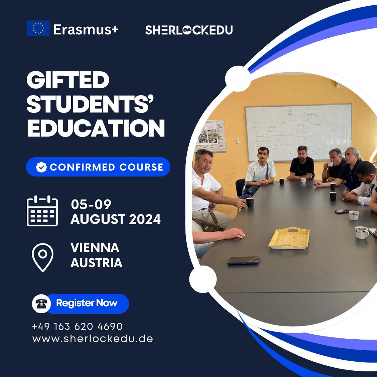 SherlockEdu's tweet photo. Sherlock Edu GmbH's Courses on spot.
Register by emailing courses@sherlockedu.de
#erasmusplus #erasmus #erasmuscourses #teacher https://t.co/Tx0SqHL4UQ