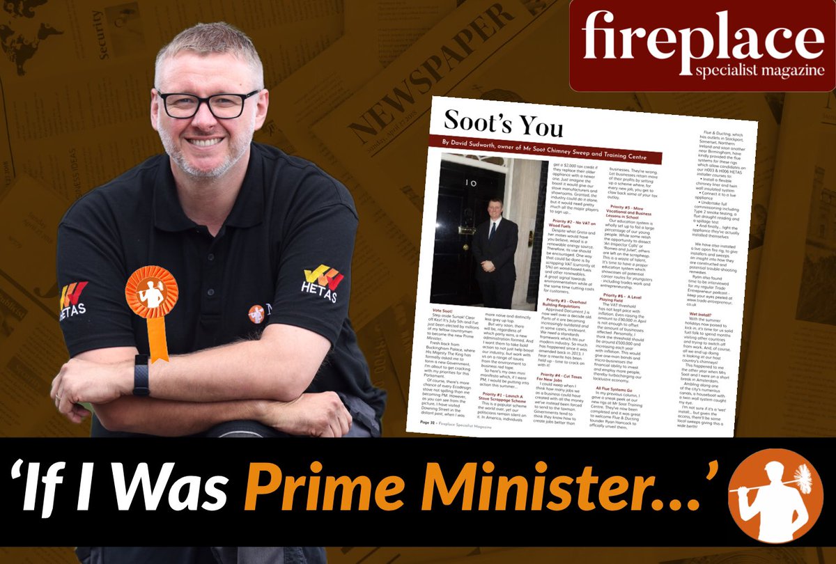 🗳️ Election 2024 🗳️

Writing in his regular <a href="/FireplaceSpeci2/">Fireplace Specialist Magazine</a> column, <a href="/DavidMrSoot/">David Soot</a> outlines key areas including:

🔥 VAT on wood fuel

🔥 Stove Scrappage Scheme

🔥 Building Regulations

🔥 Business Skills and Entrepreneurship

Full story 👇

mr-soot.com/2024/06/02/ele…