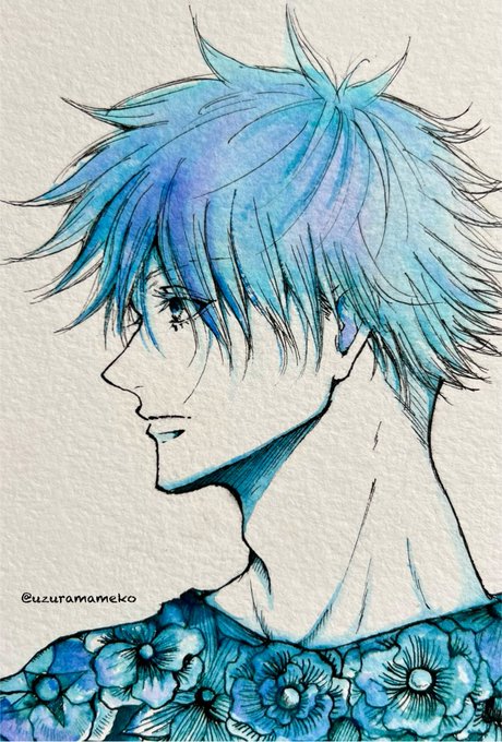 「blue eyes portrait」 illustration images(Latest)