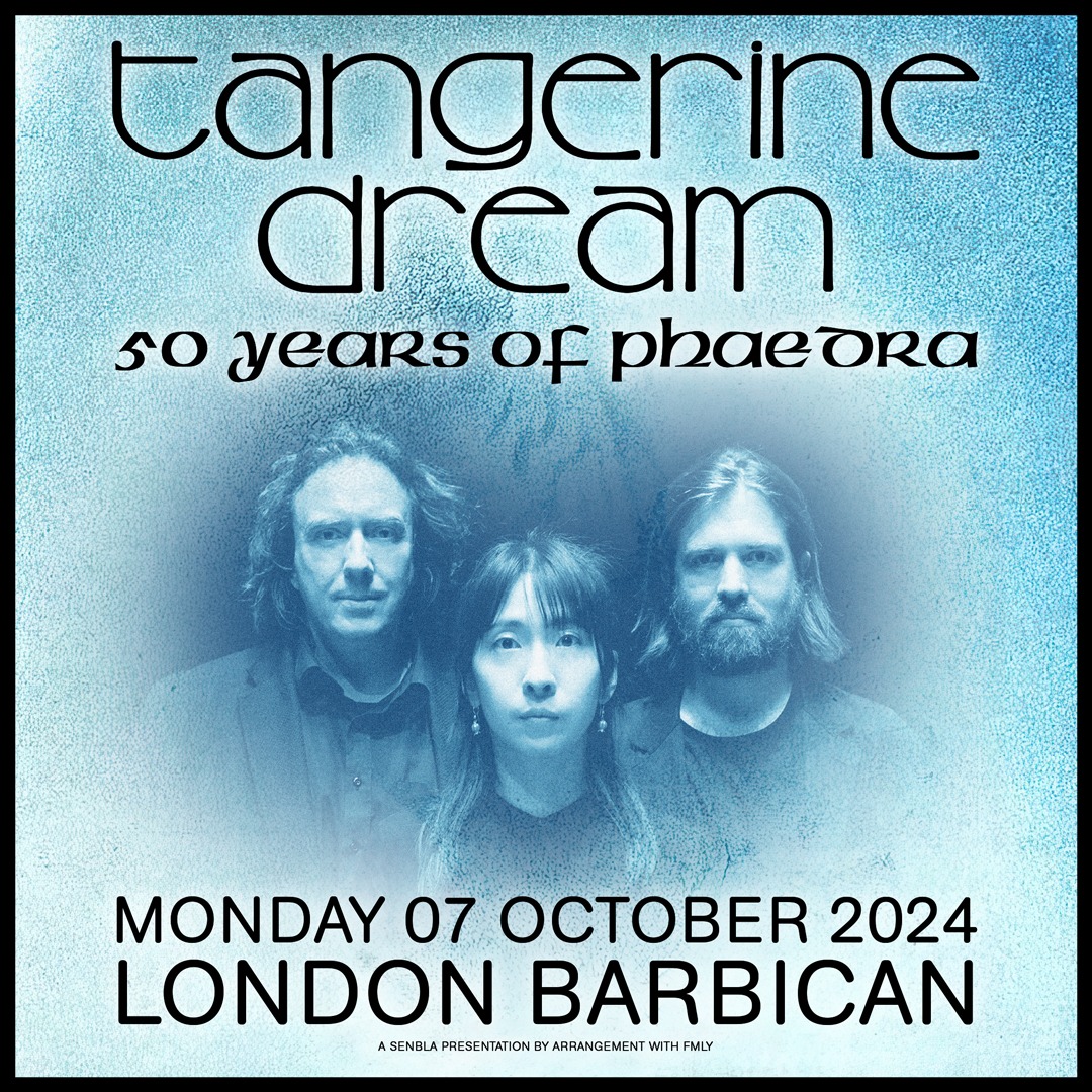 Bandpass63's tweet photo. Don't miss Tangerine Dream celebrating '50 Years of Phaedra' live at the Barbican Hall in London on October 7, 2024! 🎉 Tickets available now - secure yours today! 🎟️ #TangerineDream #LiveMusic #ElectronicMusic #LondonEvents #Phaedra50 #Concert #MusicFans #BarbicanHall https://t.co/34HMNSRSzJ
