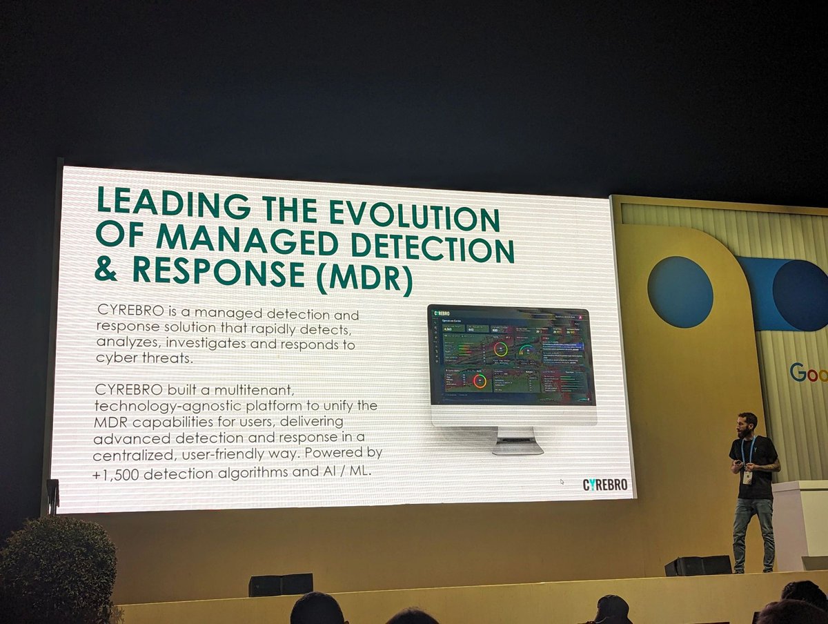 CYREBRO_IO's tweet photo. Our CTO, Ori Arbel, explains at Google Cloud Summit how CYREBRO delivers a Precision-Guided 🎯 hashtag#MDR with our new security data lake.
Want to learn more about it?
https://t.co/YmO1IYiAv7
#GoogleCloudSummit #SecurityDataLake #SIEM https://t.co/a37oShR5AR