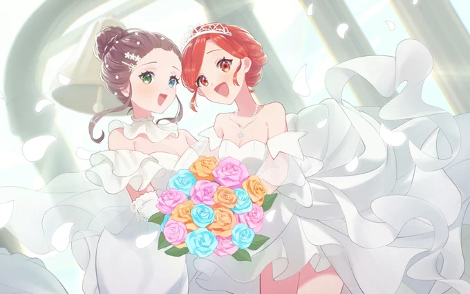 紅葉丸ちゃんとりーすさんの歌ってみたにイラストでお手伝いさせていただきました!よろしくお願いします【オリジナルMV】ブライダルドリーム/紅葉丸×りーす【歌ってみた】 