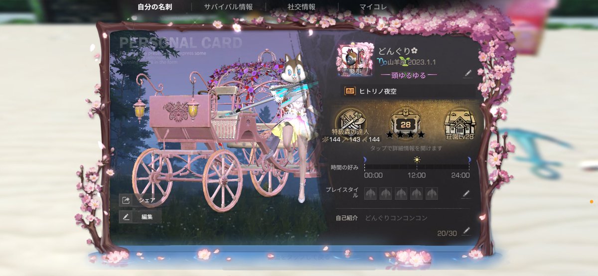 うちのかわいいサブ垢
どんぐりちゃんの同居人ゆる募🐿️

動いてないわけじゃないけど
サブなので合宿終わらせてくれる人
探してます！

こちら出せるのは伐採なので
需要あるかわかんないけど
松かさお庭に植えます
中央住み！家は好きにして！

野営地は夜空に来てくれる方🐿️

残りはdm下さい！