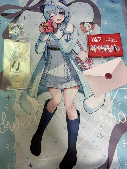 バレンタイングッズ色々届きました...!どのグッズもかわいい...!#MySiro #みりらいふ瓶  #夢況日誌 #しもべさん 