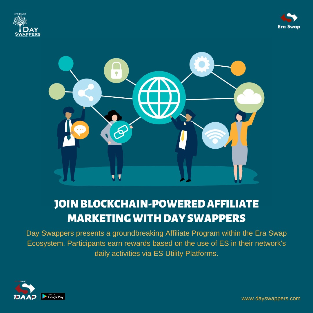 BetDeEx's tweet photo. #DaySwappers presents a groundbreaking Affiliate Program within the Era Swap Ecosystem. Participants earn rewards based on the use of ES in their network's daily activities via ES Utility Platforms. https://t.co/YL0emrQJCa https://t.co/90KBqeudAn