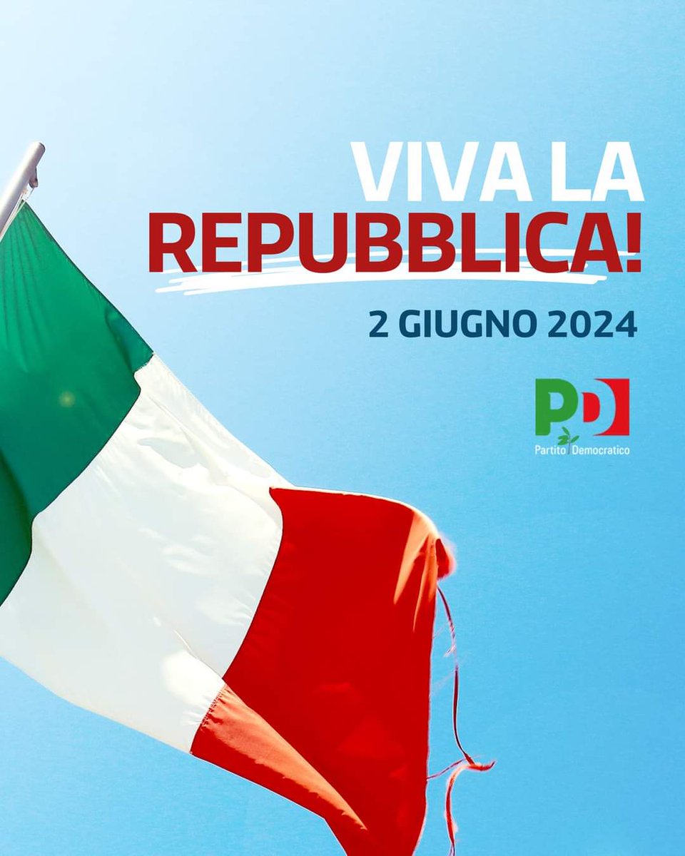 Viva l'Italia
Democratica
Antifascista
Una e indivisibile

Buona Festa della Repubblica a tutte e a tutti 🇮🇹 #2giugno