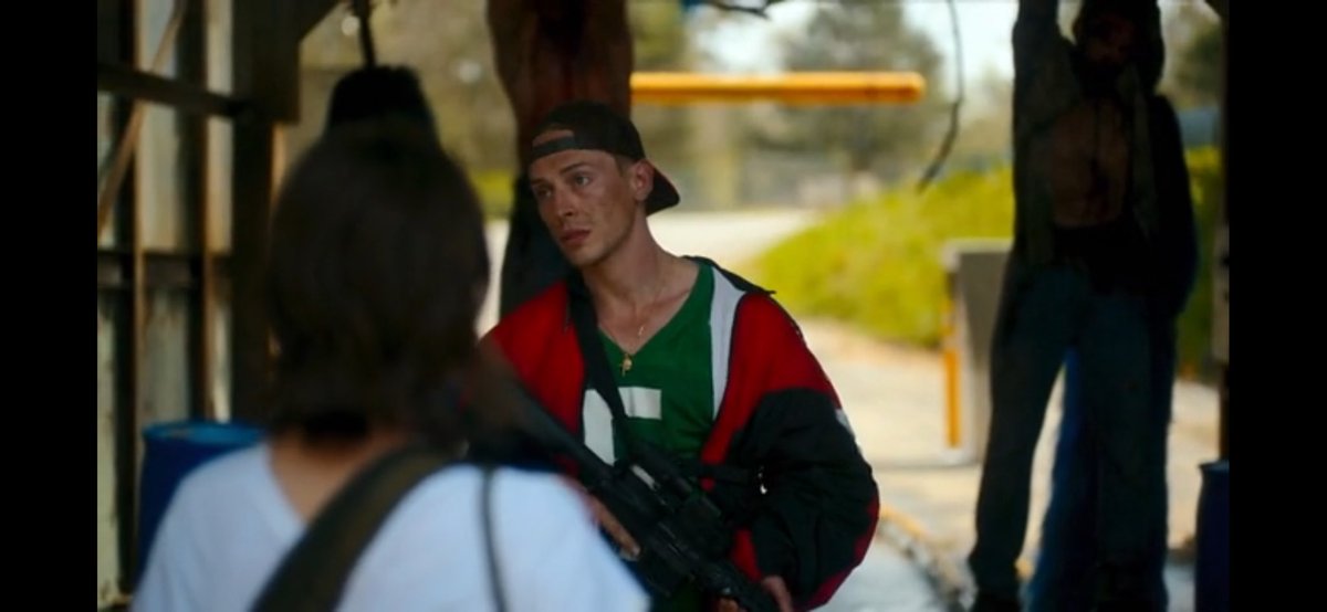wanlov's tweet photo. see how they made the bad guy in this scene wear palestinean colors. hollywood is a full zionist caucasian colonialist propaganda machine #evilwar https://t.co/BG0779fGdW