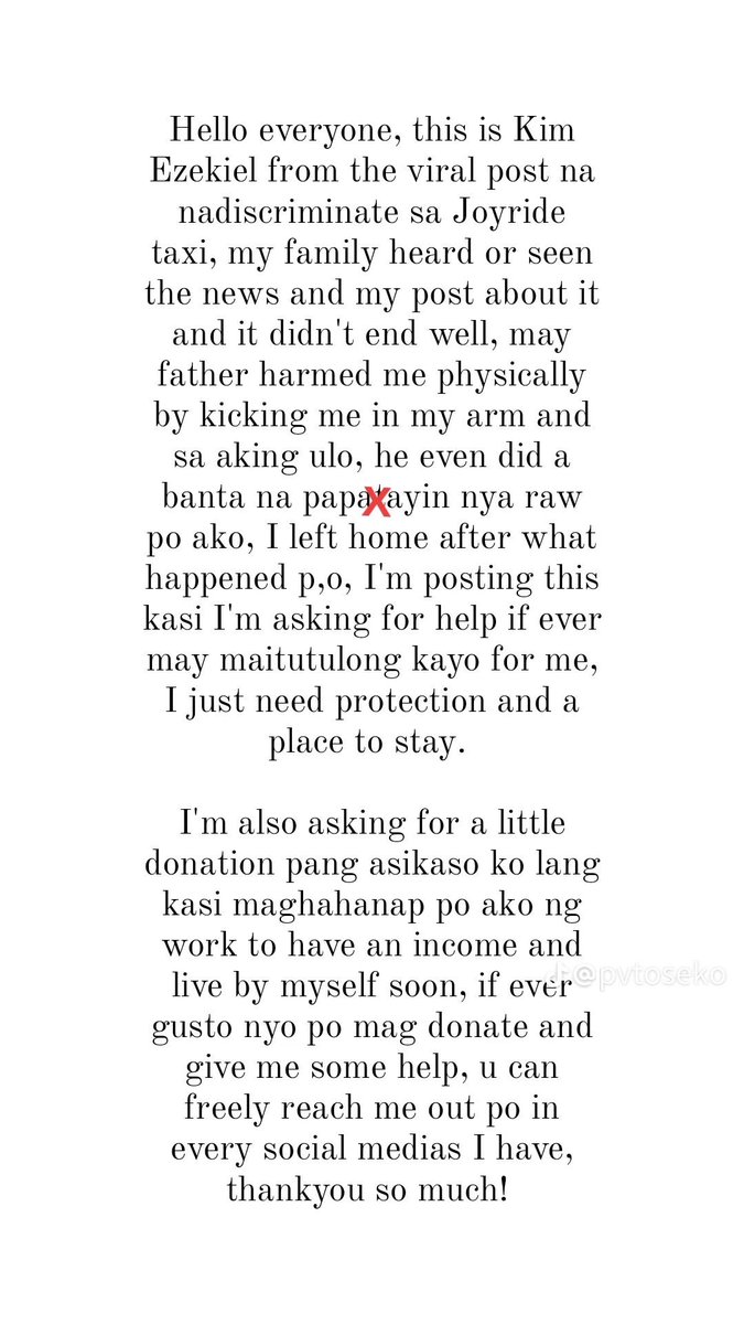 MxNoelle's tweet photo. UPDATE Dun sa LGBTQIA+ person na nadiscriminate ng Joyride driver: 

(Pls RT so that we can help them!) https://t.co/ILzi2ALiLS