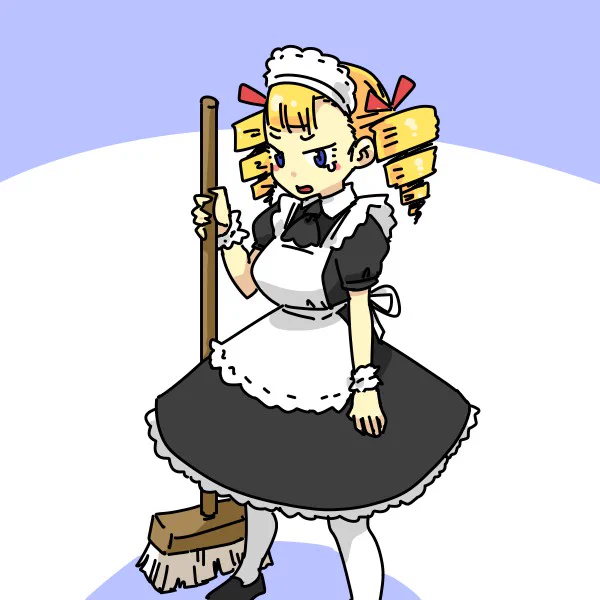 金髪縦ロール没落元お嬢様メイドを描こうね 