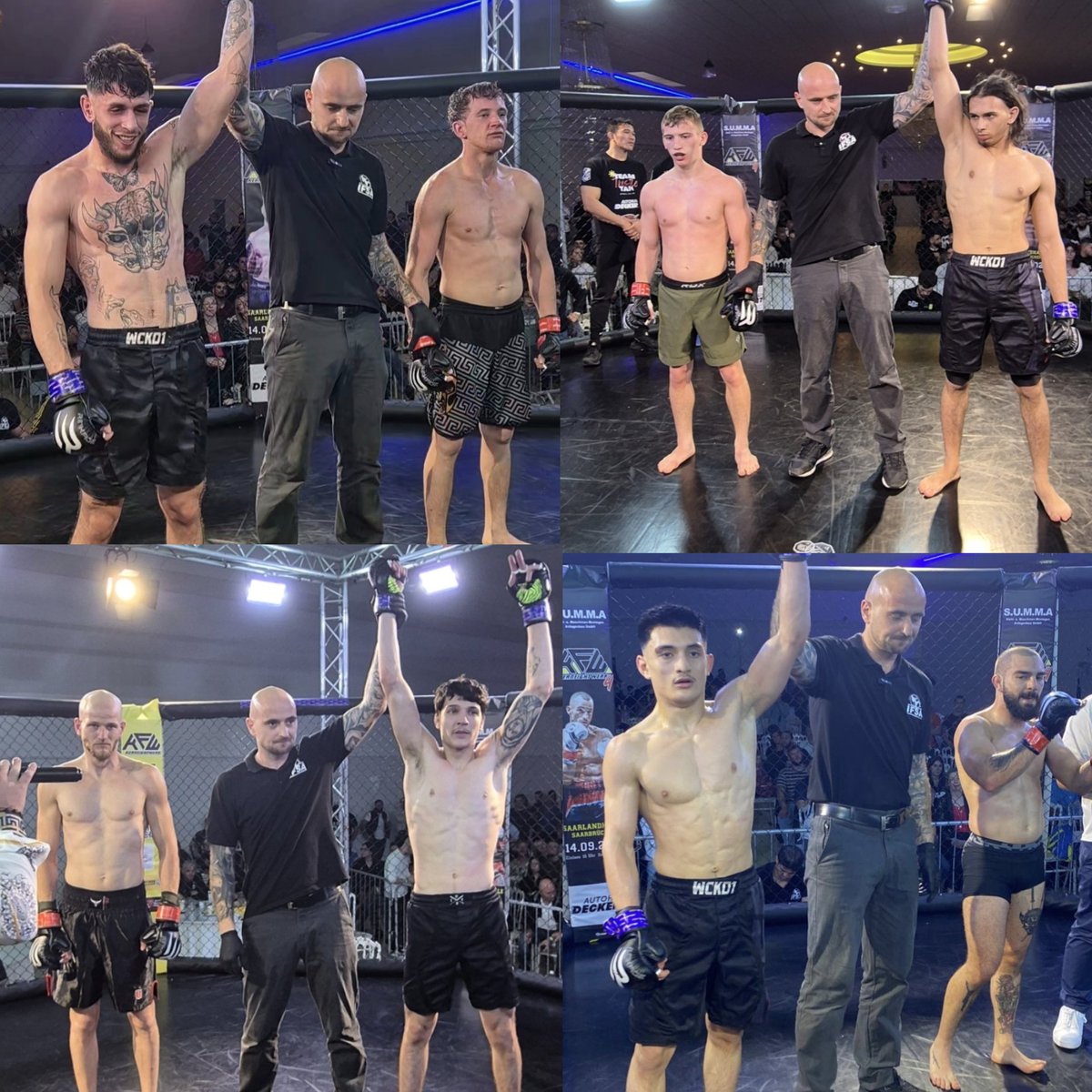FrenchSavagery's tweet photo. Quatre débuts amateurs réussis hier soir, merci à tous pour la force https://t.co/bJN4sHbc6O